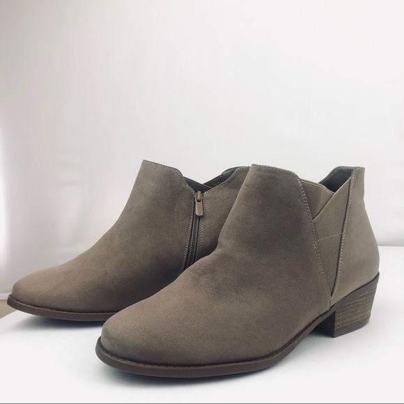 stretch ankle boots low heel